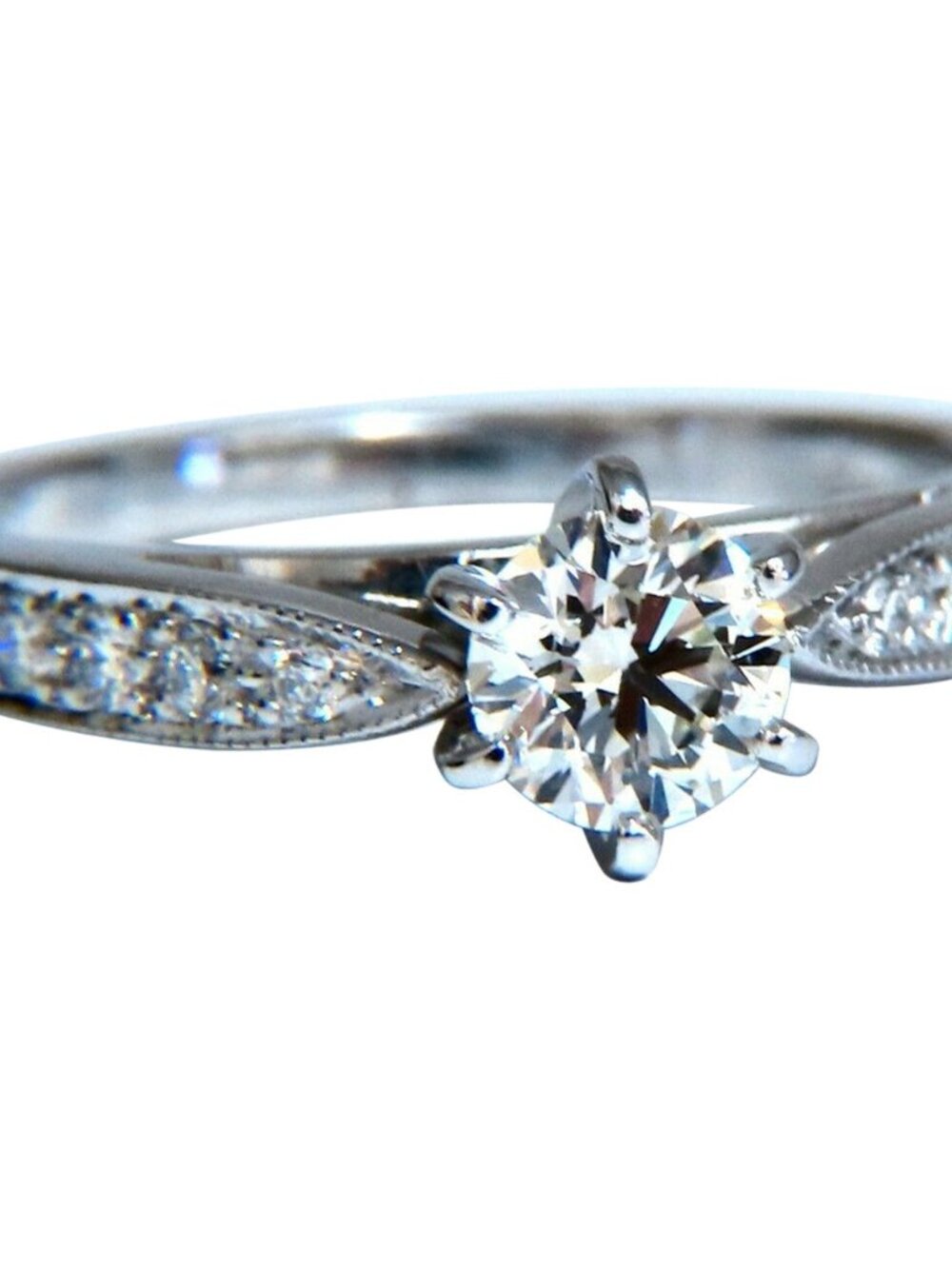.50ct Natural Round Cut Diamond Ring H/VS 14kt gold*